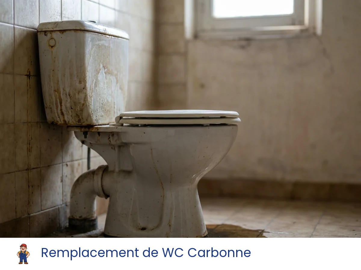 Remplacement de WC à Carbonne