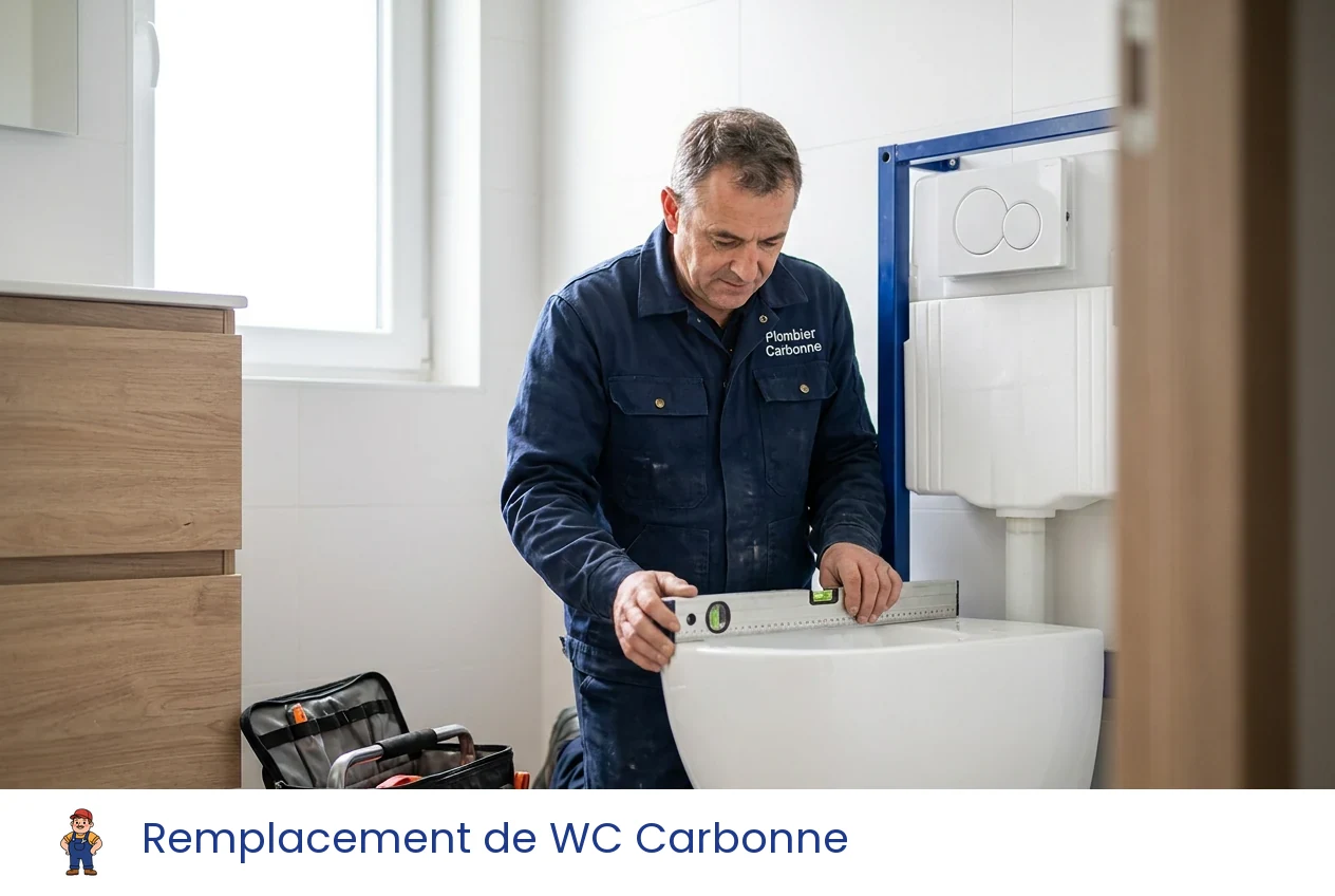 Remplacement de WC à Carbonne